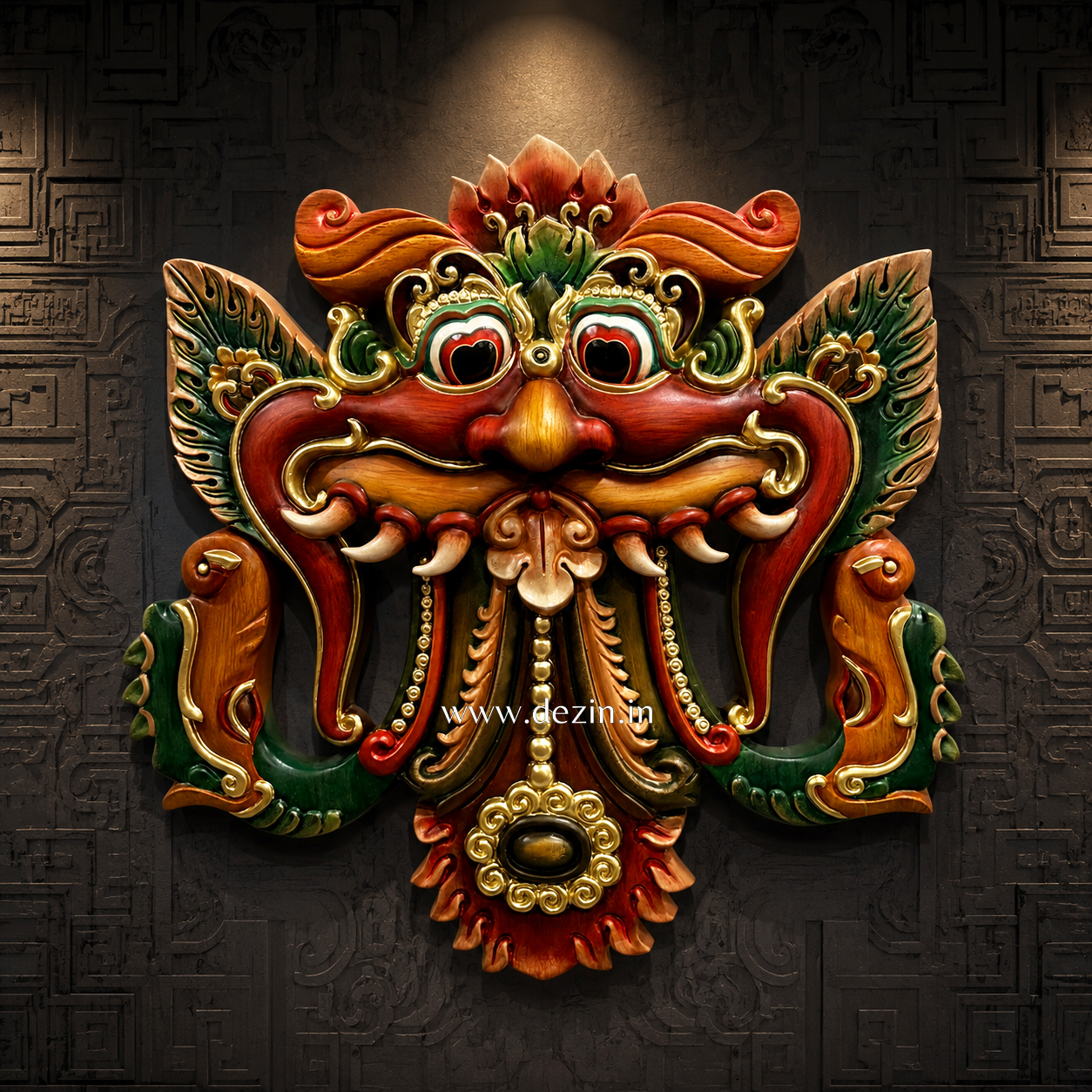 Kirtimukha Face Mural – 2x2ft | Vastu Protector Art