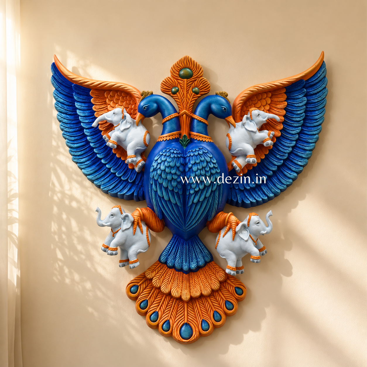 Gandaberunda 3D Wall Mural | 2x2ft Powerful Form of Narasimha