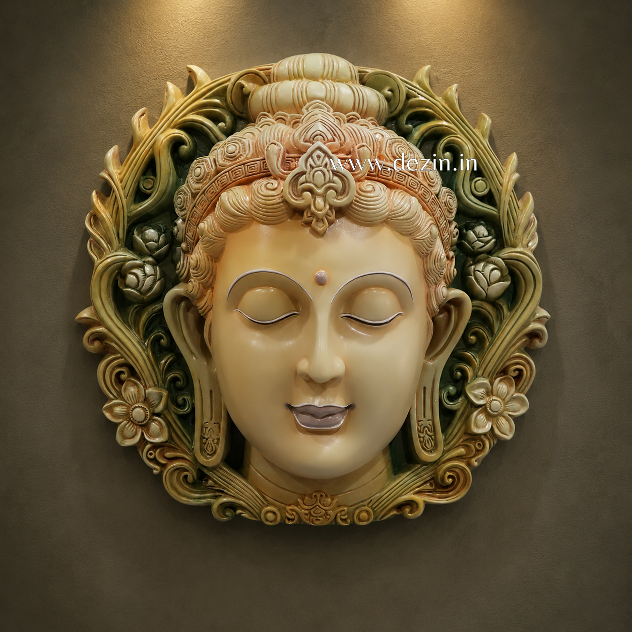 2ft Buddha Face Wall Mura with Floral Aura | Peaceful Wall Decor🍂