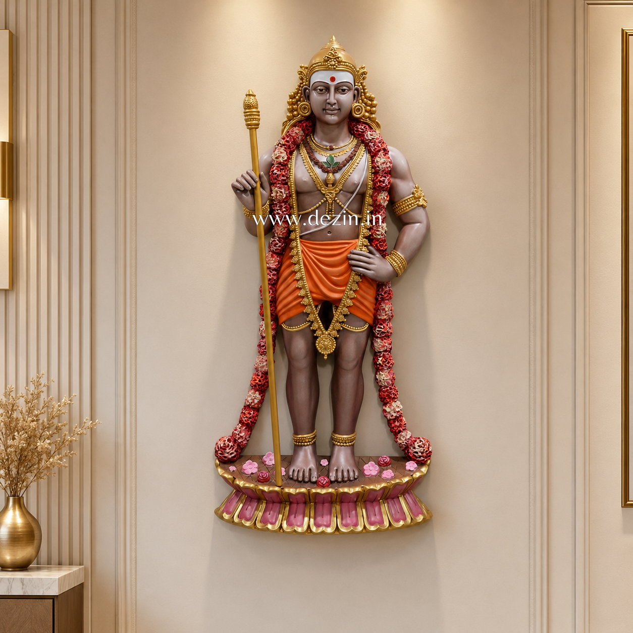 Dhandayuthapani Murugan Swami Mural | 4ft Palani Kartikeya Decor🦚